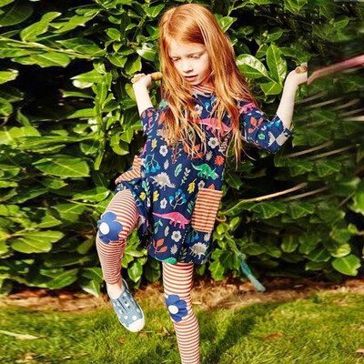 

Baby Girls Kids Autumn Clothes Long Sleeve Flower Tops T-Shirt Dress NY 90