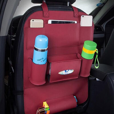 

Car Seat Storage Bag Hanging Car Back Child Safety Multifunction Leather Storage Box Multi-Pocket Scratch Rresistant