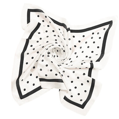 

Gobestart Fashion Women Square Soft Wrap Scarf Retro Polka Dot Shawl Scarves