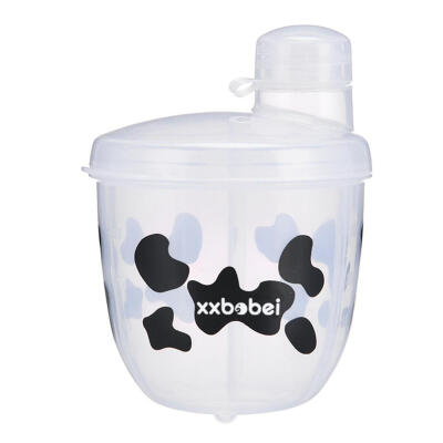 

3 Compartment Cartoon Baby Milk Powder Box Portable Snacks Food Container