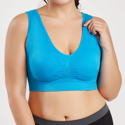 

〖Follure〗Women Pure Color Plus Size Ultra-thin Large Bra Sports Bra Full Bra Cup Tops