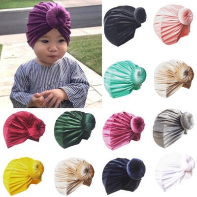 

Kids Girls Baby Toddler Turban Knotted Bow Hat Cap Headband Hair Band Headwear