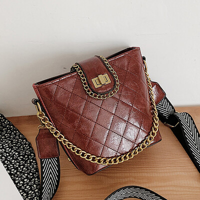

New small bag new style new style new style Korean-type straight-chain retro-water bucket bag&one-shoulder bag