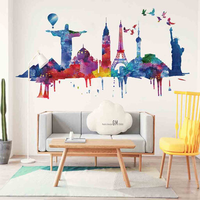 

〖Follure〗World Famous Attractions Wall Sticker Removable Wall Art Stickers Vinyl Decals