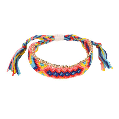 

Woven Rope String Hippy Boho Embroidery Cotton Friendship Bracelets For Women