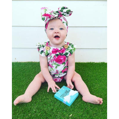 

Floral Newborn Infant Baby Girl Bodysuit Romper Jumpsuit Clothes Outfits Sunsuit