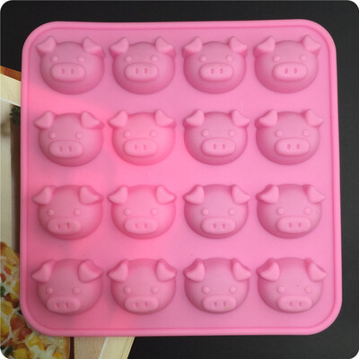 

16 Holes Pig Shape Chocolate Mold Lovely Cake Decoration Silicone Jelly Candy Ice Mold Mould Diy Baking Cake Decorating Tools
