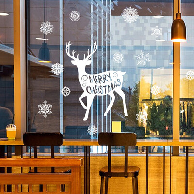 

〖Follure〗Christmas Living Room Xmas Santa Claus Snowman Elk Wall Stickers Window Decor