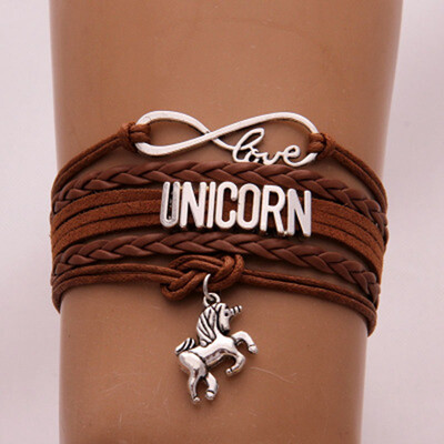 

Cute Unicorn Bracelet Handmade Rainbow Unicorn Sparkly Charm Bracelet Infinity Love Charm Bangles Best Gift for Girls&Womens