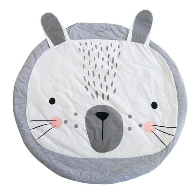 

Kids Nursery Rug Bunny Shaped Play Mat Round Carpet Cartoon Rabbit Design Baby Floor Playmats for Home Room Decoration 374 Inch P