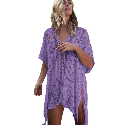 

Roseonmyhand Women Bathing Beach Cover Up Dress Bikini Swimsuit Swimwear Crochet Smock