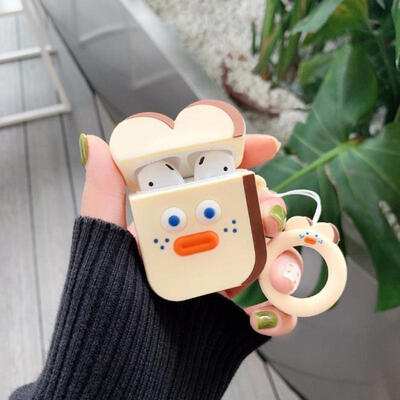 

Cute Soft Silicone Case Cartoon Protective Cover Wireless Bluetooth Headset Cases With Lanyard For AirPods