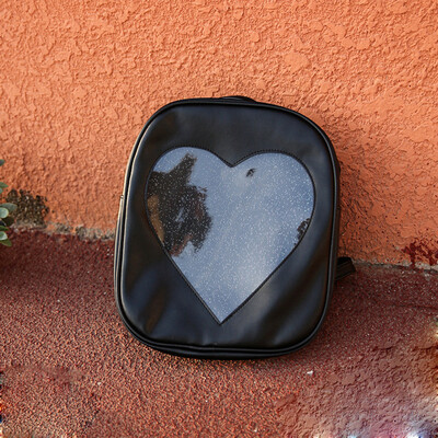 

Tailored Summer Candy Transparent Love Heart Shape Backpacks School Backpack Girls Bag BK