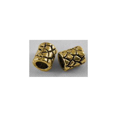 

Tibetan Style Beads Lead Free & Nickel Free & Cadmium Free Antique Golden Color Column Size about 6mm in diameter 7mm long