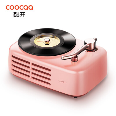 

Cool open coocaa Live-time portable mini wireless Bluetooth speaker retro phonograph antique radio 20 two-channel audio rose powder