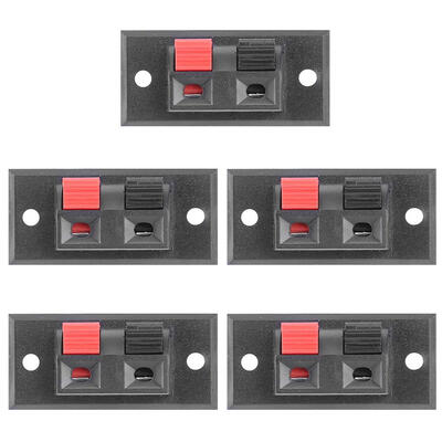 

5pcs 2 Positions Push-in Jack Spring Load Audio Speaker Terminals Connector