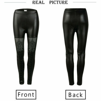 

Sexy Women PU Leather Pants Hip Push Up Workout Stretchy Tight Leggings Trousers