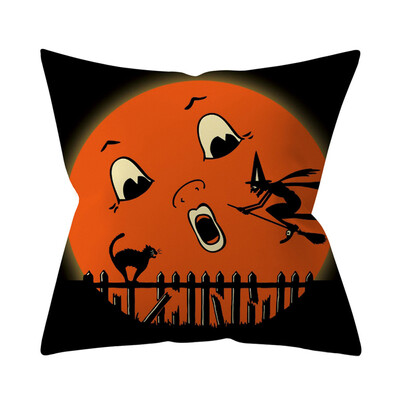 

Happy Halloween Square Pillow Cases Car Sofa Cushion Cover Home Decor