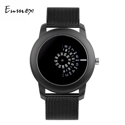

Qixi Festivals gift translation Enmex all-black lens concept tonal watch movement digital tide cool watch
