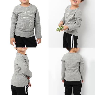 

Boys Casual Cotton Long Sleeve T-shirt Children Cartoon Animal Basic Tops