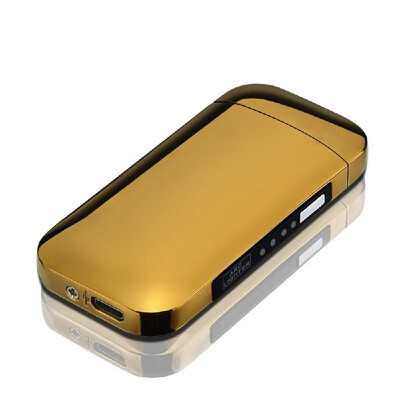 

LED Electricity Display Waterproof Lighter Windproof Outdoor Cigarette Camouflage Double Arc Lighter USB Charging Rechargeable Por