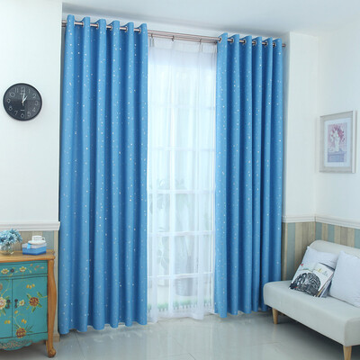 

Toponeto Starry sky Curtain Tulle Window Treatment Voile Drape Valance 1 Panel Fabric