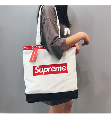 

Supreme off white outdoor athletic canvas sport bag fashion casual lightweight men women shoulder bag student school bag girl boy
