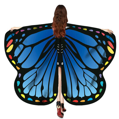 

Nomeni Women Butterfly Wings Shawl Scarves Ladies Nymph Pixie Poncho Costume Accessory