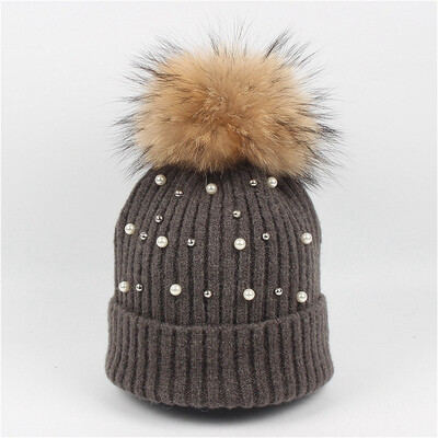 

Tailored New Women Girls Keep Warm Winter Hairball Knitted Hat Wool Hemming Hat Ski Hat