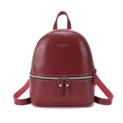 

2019 New Style Fashion Hot Women PU Leather Zipper Backpacks Mini Travel School Sweet Gift Zipper Letter