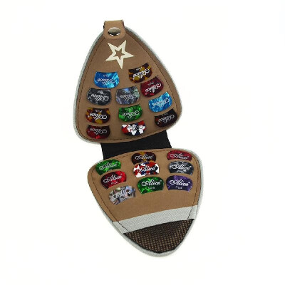 

Large Capacity Guitar Pick Holder Case Bag Canvas with 20pcs Celluloid Picks