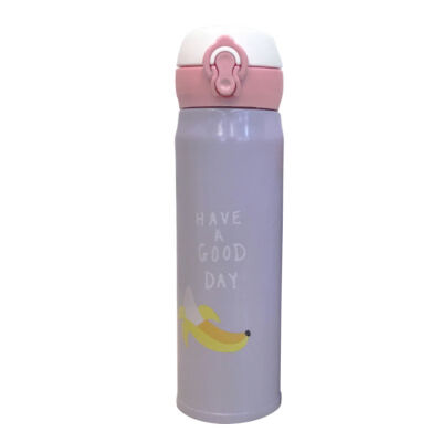 

1PC 350450ML Fruit Jump Cover Stainless Steel Mug Student Portable Cute Children Women Kettle Thermos Bottle School Beker