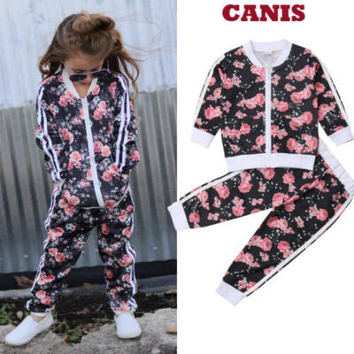 

Toddler Infant Kid Girl Clothes T-shirt Top Pants Outfit Set Tracksuit Baby 2PCS