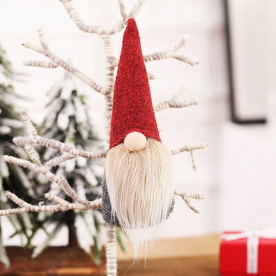 

Christmas Santa Claus Doll Christmas Tree Hanging Ornament Plush Non-Woven Toy Decor
