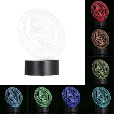 

3D Visual Illusion Lamp Transparent Acrylic Night Light 7 Color Changing LED Lamp 16