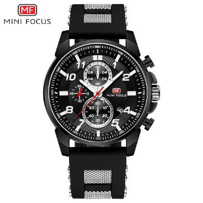 

MINI FOCUS MF0268G Man Quartz Watch Calendar Display Second Minute Dial Luminous Hands Male Wristwatch