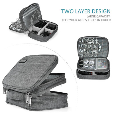 

Portable Travel Makeup Bag Case Toiletry Cosmetics Bag Organizer Electronics Camera Bag