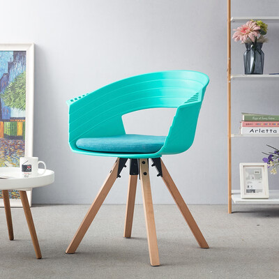 

QUWEIXIONG Wooden leg padded Eames 4 handles Home Sleek minimalist 11832