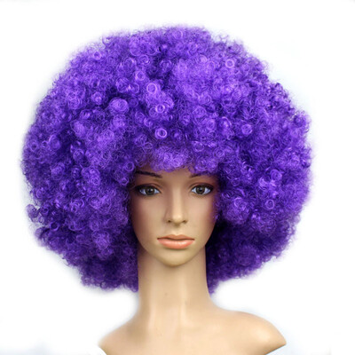 

〖Follure〗Party Disco Funny Afro Clown Hair Football Fan-Adult Afro Masquerade Hair Wig