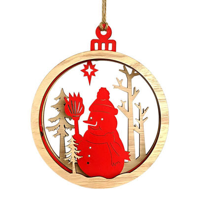 

Christmas Large Wooden 3D Pendants Snowman Elk Xmas Tree Ornaments Letters DIY Crafts Party Decor Merry Christmas Kids Gift