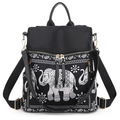 

Elephant shoulder bag lady bag national wind auspicious image colored cloth bag travel backpack multi-purpose bag