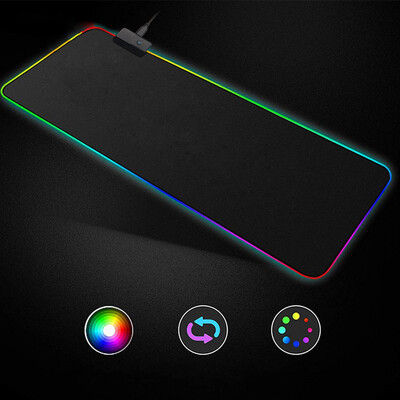 

Toponeto RGB Large Colorful LED Lighting Keyboard Mat Gaming Mouse Pad For Computer
