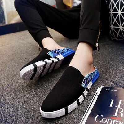 

Lazy shoes a pedal mens shoes trend Korean version of the wild casual shoes summer flat canvas shoes England