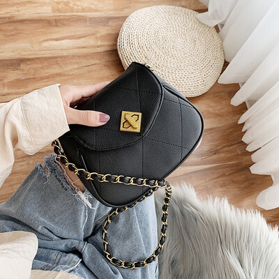 

Qiao Bani 2019 new South Korea ins fashion Dongdaemun Lingge chain bag shoulder diagonal trend handbags