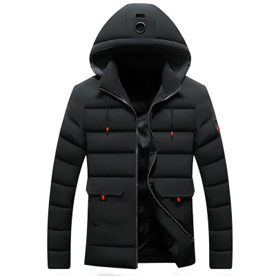 

Toponeto Men Casual Winter Solid Warm Zipper Long Sleeve Hooded Jacket Coat Outwear Tops