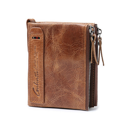 

Tailored Men Leather Bifold Cards Holder Slim Wallet Money Purse Billfold Coffee