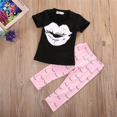 

2017 New Newborn Infant Kids Baby Girls Batman T-shirt Pants Outfits Clothes Set