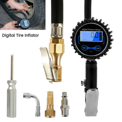 

Digital Tire Inflator with Pressure Gauge 200 PSI Air Chuck for TruckCarBike