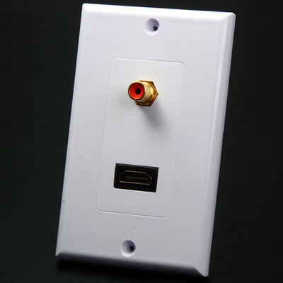 

TL - 036 118 mm 120mm Coaxial Cable RCA HDMI HDTV Audio Video Jack Wall Panel