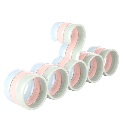 

5 Holes Multifunction Scarf Hanger Round Tie Clothes Belt Storage Rack Holder Closet Drying Scarf